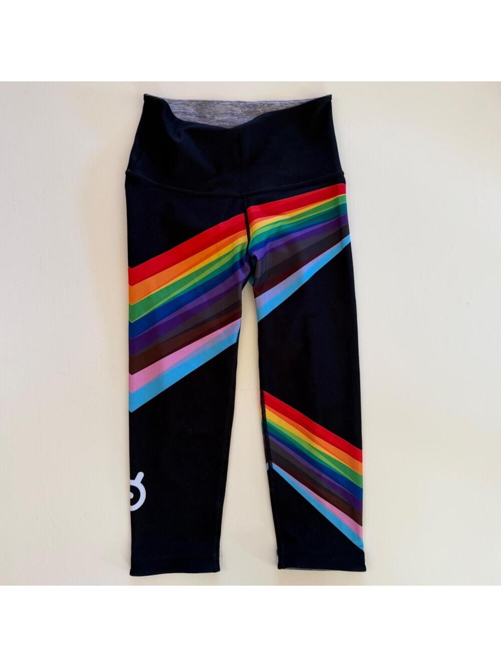 WITH Wear It To Heart X Peloton Pride 3/4 Length Leggings Reversible XS - S EUC - Picture 2 of 9
